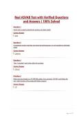 Real ASVAB Test with Verified Questions and Answers &vert; 100&percnt; Solved&NewLine;
