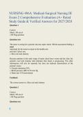 NURSING 496A Medical-Surgical Nursing III Exam 2 Practice Exam 2027&sol;2028 &vert; Comprehensive Nursing Review