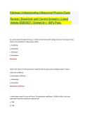 Edelman Understanding Ultrasound Physics Exam&NewLine;Review &vert; Questions and Correct Answers &vert; Latest&NewLine;Update 2026&sol;2027 &vert; Graded A&plus; &vert; 100&percnt; Pass&period;