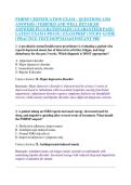 PMHNP CERTIFICATION EXAM &ndash; QUESTIONS AND &NewLine;ANSWERS &vert; VERIFIED AND WELL DETAILED &NewLine;ANSWERS PLUS RATIONALES &vert; GUARANTEED PASS &vert; &NewLine;LATEST EXAM UPDATE &vert; EXAM PREP &vert; STUDY GUIDE &NewLine;&vert; PRACTICE TEST&vert; DOWNLOAD INSTANT PDF