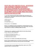 STOTT PILATES WRITTEN EXAM &ndash; QUESTIONS &NewLine;AND ANSWERS &vert; VERIFIED AND WELL &NewLine;DETAILED ANSWERS PLUS RATIONALES &vert; &NewLine;GUARANTEED PASS &vert; LATEST EXAM UPDATE &vert; &NewLine;EXAM PREP &vert; STUDY GUIDE &vert; PRACTICE TEST &vert; &NewLine;DOWNLOAD INSTANT PDF