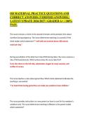 OB MATERNAL PRACTICE QUESTIONS AND&NewLine;CORRECT ANSWERS &lpar;VERIFIED ANSWERS&rpar; &vert;&NewLine;LATEST UPDATE 2026&sol;2027 &vert; GRADED A&plus; &vert; 100&percnt;&NewLine;PASS&period;