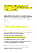 MN580 Midterm Exam Questions and&NewLine;Answers &vert; Latest Update 2026&sol;2027 &vert; Graded&NewLine;A&plus; &vert; Guaranteed Pass&period; 