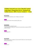 NUR204&sol; NUR 204 Exam 3 &lpar;New 2026&sol;2027 Update&rpar;&NewLine;Leadership & Management Review &vert; Questions and&NewLine;Verified Answers &vert; 100&percnt; Correct &vert; Graded A&plus; &ndash; Fortis&NewLine;