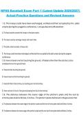 NFHS Baseball Exam Part 1 &lpar;Latest Update 2026&sol;2027&rpar; Actual Practice Questions and Revised Answers &vert; Complete Rules Certification Study Guide