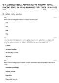 NHA CERTIFIED MEDICAL ADMINISTRATIVE ASSISTANT &lpar;CMAA&rpar; PRACTICE TEST 2&period;0 A &lpar;110 QUESTIONS&rpar; &vert; STUDY GUIDE &lpar;2026&sol;2027&rpar;