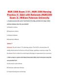 NUR 3300 Exam 3 V1 &vert; NUR 3300 Nursing &NewLine;Practice II &vert; Q&A with Rationale &lpar;NUR3300 &NewLine;Exam 3&rpar; &vert; William Paterson University