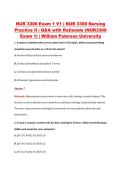 NUR 3300 Exam 1 V1 &vert; NUR 3300 Nursing &NewLine;Practice II &vert; Q&A with Rationale &lpar;NUR3300 &NewLine;Exam 1&rpar; &vert; William Paterson University 