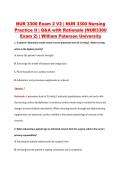 NUR 3300 Exam 2 V2 &vert; NUR 3300 Nursing &NewLine;Practice II &vert; Q&A with Rationale &lpar;NUR3300 &NewLine;Exam 2&rpar; &vert; William Paterson University 