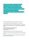 IBEC ELECTROLYSIS&sol;IBEC STATE BOARD EXAMS ELECTROLYSIS IBEC&plus;LASER STATE BOARD 2025 ACTUAL EXAM &lpar;TESTING REAL EXAM QUESTIONS&rpar;AND VERIFIED ANSWERS &lpar; 100&percnt; ACCURATE&rpar; GET IT RIGHT&excl;&excl;&NewLine;&NewLine;