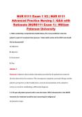 NUR 6111 Exam 1 V2 &vert; NUR 6111 &NewLine;Advanced Practice Nursing I &vert; Q&A with &NewLine;Rationale &lpar;NUR6111 Exam 1&rpar; &vert; William &NewLine;Paterson University 
