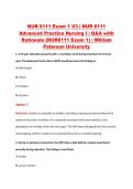NUR 6111 Exam 1 V1&ndash;V2 &vert; NUR 6111 Advanced Practice Nursing I &vert; William Paterson University &vert; Q&A with Rationale &lpar;NUR6111 Exam 1&rpar;