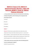 NUR 6111 Exam 2 V2 &vert; NUR 6111 &NewLine;Advanced Practice Nursing I &vert; Q&A with &NewLine;Rationale &lpar;NUR6111 Exam 2&rpar; &vert; William &NewLine;Paterson University 