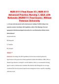 NUR 6111 Final Exam V3 &vert; NUR 6111 &NewLine;Advanced Practice Nursing I &vert; Q&A with &NewLine;Rationale &lpar;NUR6111 Final Exam&rpar; &vert; William &NewLine;Paterson University