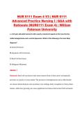NUR 6111 Exam 4 V3 &vert; NUR 6111 &NewLine;Advanced Practice Nursing I &vert; Q&A with &NewLine;Rationale &lpar;NUR6111 Exam 4&rpar; &vert; William &NewLine;Paterson University