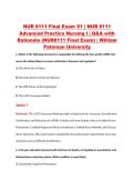NUR 6111 Final Exam V1 &vert; NUR 6111 &NewLine;Advanced Practice Nursing I &vert; Q&A with &NewLine;Rationale &lpar;NUR6111 Final Exam&rpar; &vert; William &NewLine;Paterson University