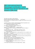 IBEC International Board of Electrologist Certification&period; STATE BOARD Exam Review Questions and Answers 100&percnt; Pass