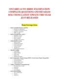 ONTARIO AUTO &lpar;RIBO&rpar; EXAMINATION &NewLine;COMPLETE QUESTIONS AND DETAILED &NewLine;SOLUTIONS LATEST UPDATE THIS YEAR &NewLine;JUST RELEASED