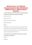 NUR 6121 Exam 1 V1&ndash;V3 &vert; NUR 6121 Advanced Nursing II &vert; William Paterson University &vert; Q&A with Rationale &lpar;NUR6121 Exam 1&rpar;