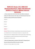 NUR 6121 Exam 2 V2 &vert; NUR 6121 &NewLine;Advanced Nursing II &vert; Q&A with Rationale &NewLine;&lpar;NUR6121 Exam 2&rpar; &vert; William Paterson &NewLine;University 