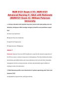 NUR 6121 Exam 4 V3 &vert; NUR 6121 &NewLine;Advanced Nursing II &vert; Q&A with Rationale &NewLine;&lpar;NUR6121 Exam 4&rpar; &vert; William Paterson &NewLine;University 
