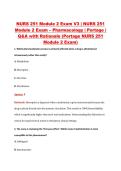 NURS 251 Module 2 Exam V1&ndash;V3 &vert; NURS 251 Module 2 Exam &ndash; Pharmacology &vert; Portage &vert; Q&A with Rationale &lpar;Portage NURS 251 Module 2 Exam&rpar;