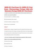 NURS 251 Final Exam V2 &vert; NURS 251 Final &NewLine;Exam &ndash; Pharmacology &vert; Portage &vert; Q&A with &NewLine;Rationale &lpar;Portage NURS 251 Final Exam&rpar; 