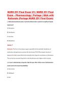 NURS 251 Final Exam V1&ndash;V3 &vert; NURS 251 Final Exam &ndash; Pharmacology &vert; Portage &vert; Q&A with Rationale &lpar;Portage NURS 251 Final Exam&rpar;