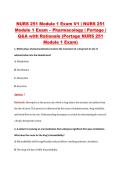 NURS 251 Module 1 Exam V1 &vert; NURS 251 &NewLine;Module 1 Exam &ndash; Pharmacology &vert; Portage &vert; &NewLine;Q&A with Rationale &lpar;Portage NURS 251 &NewLine;Module 1 Exam&rpar; 