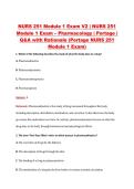 NURS 251 Module 1 Exam V2 &vert; NURS 251 &NewLine;Module 1 Exam &ndash; Pharmacology &vert; Portage &vert; &NewLine;Q&A with Rationale &lpar;Portage NURS 251 &NewLine;Module 1 Exam&rpar; 