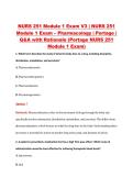 NURS 251 Module 1 Exam V1&ndash;V3 &vert; NURS 251 Module 1 Exam &ndash; Pharmacology &vert; Portage &vert; Q&A with Rationale &lpar;Portage NURS 251 Module 1 Exam&rpar;