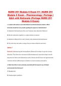 NURS 251 Module 6 Exam V1 &vert; NURS 251 &NewLine;Module 6 Exam &ndash; Pharmacology &vert; Portage &vert; &NewLine;Q&A with Rationale &lpar;Portage NURS 251 &NewLine;Module 6 Exam&rpar; 