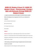 NURS 251 Module 6 Exam V3 &vert; NURS 251 &NewLine;Module 6 Exam &ndash; Pharmacology &vert; Portage &vert; &NewLine;Q&A with Rationale &lpar;Portage NURS 251 &NewLine;Module 6 Exam&rpar; 