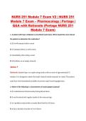 NURS 251 Module 7 Exam V2 &vert; NURS 251 &NewLine;Module 7 Exam &ndash; Pharmacology &vert; Portage &vert; &NewLine;Q&A with Rationale &lpar;Portage NURS 251 &NewLine;Module 7 Exam&rpar; 