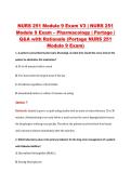 NURS 251 Module 9 Exam V3 &vert; NURS 251 &NewLine;Module 9 Exam &ndash; Pharmacology &vert; Portage &vert; &NewLine;Q&A with Rationale &lpar;Portage NURS 251 &NewLine;Module 9 Exam&rpar; 