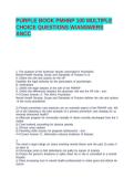 PURPLE BOOK PMHNP 100 MULTIPLE CHOICE QUESTIONS