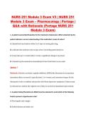 NURS 251 Module 3 Exam V1&ndash;V3 &vert; NURS 251 Module 3 Exam &ndash; Pharmacology &vert; Portage &vert; Q&A with Rationale &lpar;Portage NURS 251 Module 3 Exam&rpar;