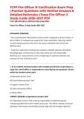 TCFP Fire Officer III Certification Exam Prep &vert; Practice Questions with Verified Answers & Detailed Rationales &vert; Texas Fire Officer 3 Study Guide 2026&ndash;2027 PDF