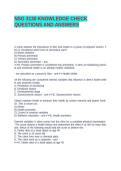 NSG 3130 KNOWLEDGE CHECK QUESTIONS AND ANSWERS&NewLine;&NewLine;&NewLine;