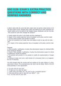 NSG 3130- EXAM 3- EXTRA PRACTICE QUESTIONS WITH CORRECT AND VERIFIED ANSWERS&NewLine;&NewLine;