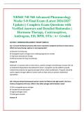 Ultimate NR568&sol; NR 568 Advanced Pharmacology Weeks 5-8 Final Exam &lpar;Latest 2026&sol;2027 Update&rpar; &vert; Complete Exam Questions with Verified Answers and Detailed Rationales &vert; Hormone Therapy&comma; Contraceptives&comma; Androgens&comma; ED&comma; BPH&comma; STIs &vert; Complete A&plus; Grade