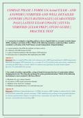 COMSAE PHASE 1 FORM 114 Actual EXAM - AND&NewLine;ANSWERS &vert; VERIFIED AND WELL DETAILED&NewLine;ANSWERS &vert; PLUS RATIONALES &vert; GUARANTEED&NewLine;PASS &vert; LATEST EXAM UPDATE &vert; STUVIA&NewLine;VERIFIED &vert; EXAM PREP &vert; STUDY GUIDE &vert;&NewLine;PRACTICE TEST