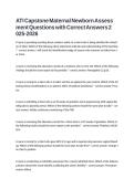 ATI Capstone Maternal Newborn Assessment Questions with Correct Answers 2025-2026