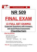 NR 509 Final Exam &ndash; &lpar;2026&rpar; Actual Questions & Answers &lpar;Chamberlain&rpar; 100&percnt; Guarantee Pass