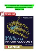 Test Bank Basic and Clinical Pharmacology 15th Edition Bertram G Katzung Exam Questions Answers Study Resource&NewLine;