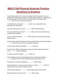 WGU C165 Physical Sciences Practice Questions & Answers  &lpar;2026&rpar;