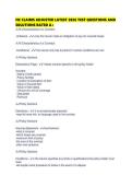 NC CLAIMS ADJUSTER LATEST 2026 TEST QUESTIONS AND SOLUTIONS RATED A&period;pdf
