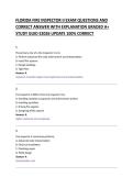 FLORIDA FIRE INSPECTOR II EXAM QUESTIONS AND &NewLine;CORRECT ANSWER WITH EXPLANATION GRADED A&plus; &NewLine;STUDY GUID E2026 UPDATE 100&percnt; CORRECT 