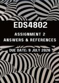 EDS4802 Assignment 2 &lbrace;Answers and References&rcub; &lpar;Due Date 9 July 2026&rpar;