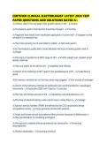 CERTIFIED CLINICAL ELECTROLOGIST LATEST 2026 TEST PAPER QUESTIONS AND SOLUTIONS RATED